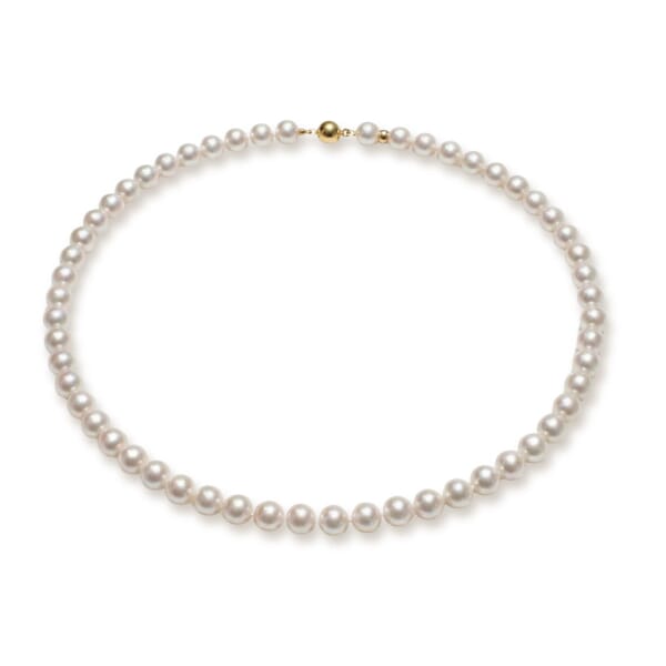 Perlekjede med Akoya perler 7,5-8 mm, lås i 18 kt gull - 22451-04